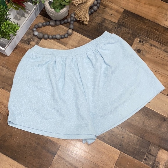 LPA Adams shorts Revolve NEW XL raised pattern powder blue high waisted - Picture 2 of 8